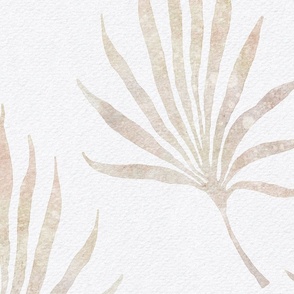 neutral palm leaf - watercolor neutral palm leaves - whimsical neutral botanical wallpaper