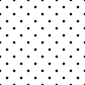 Black and White Polka Dots - 3 x 3