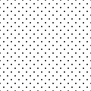 Black and White Polka Dots - 1.5 x 1.5