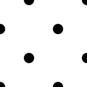 Black and White Polka Dots - 12 x 12