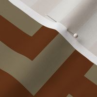 Concentric Overlapping Squares in Chestnut Brown and Beige