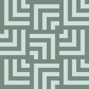 Concentric Overlapping Squares in Sage Greens