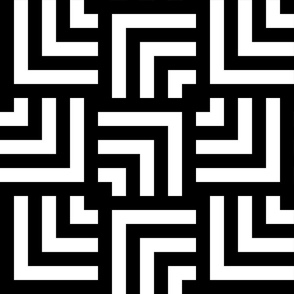 Concentric Overlapping Squares in Black and White