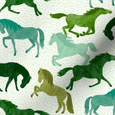Wild Horses - spring green - medium