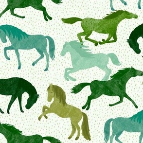 Wild Horses - spring green - medium