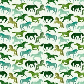 Wild  Horses - spring green - small