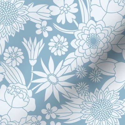 Sweet Blooms (Light Slate Blue)