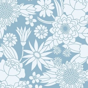 Sweet Blooms (Light Slate Blue)