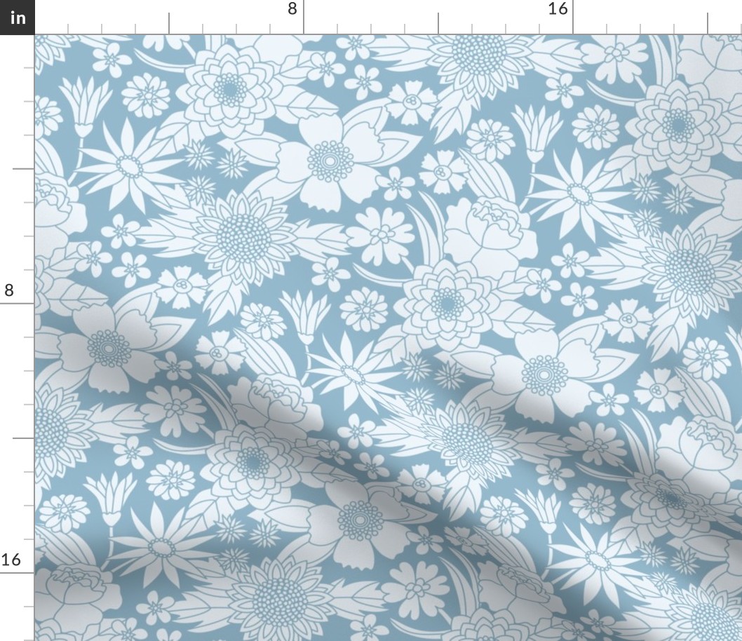 Sweet Blooms (Light Slate Blue)