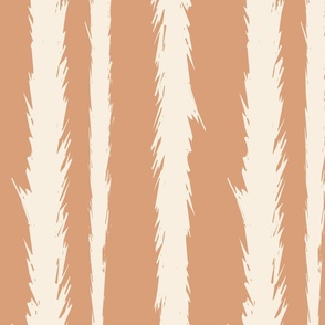 Tree Trunks Stripes  Sunrise - 24x24 (Cream) - JUMBO 24X23