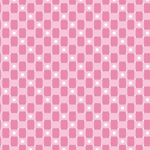 Basketweave and Polka dots in Ice Cream Pinks and Polka Dots