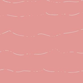 Stripes Waves Sunrise (Pink) - LARGE 11x9