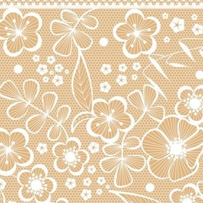 Floral lacework wedding - beige