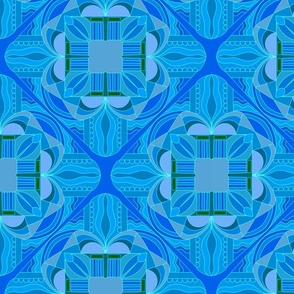 Large | Kaleidoscope #10 Blue Lagoon Geometrics