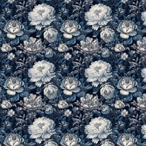 Midnight Blue Florals