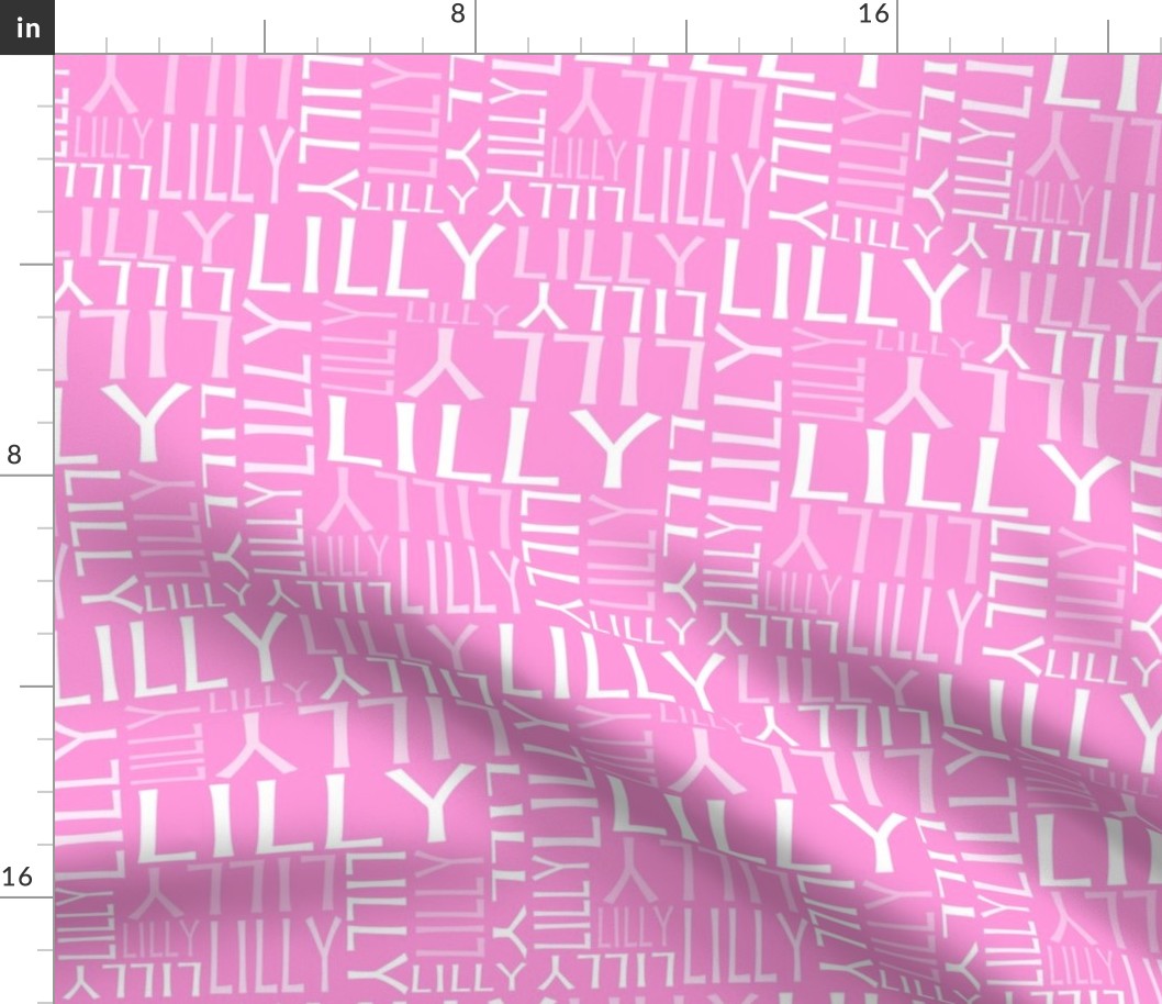 Personalised Name Fabric - Purple/Pink 8