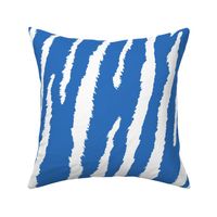 Tiger Stripes White and Blue