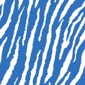 Tiger Stripes White and Blue