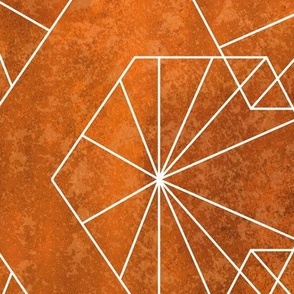 abstract line art on copper distressed background - large scale