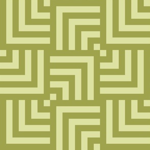 Concentric Overlapping Squares 2 in Greenish Yellows