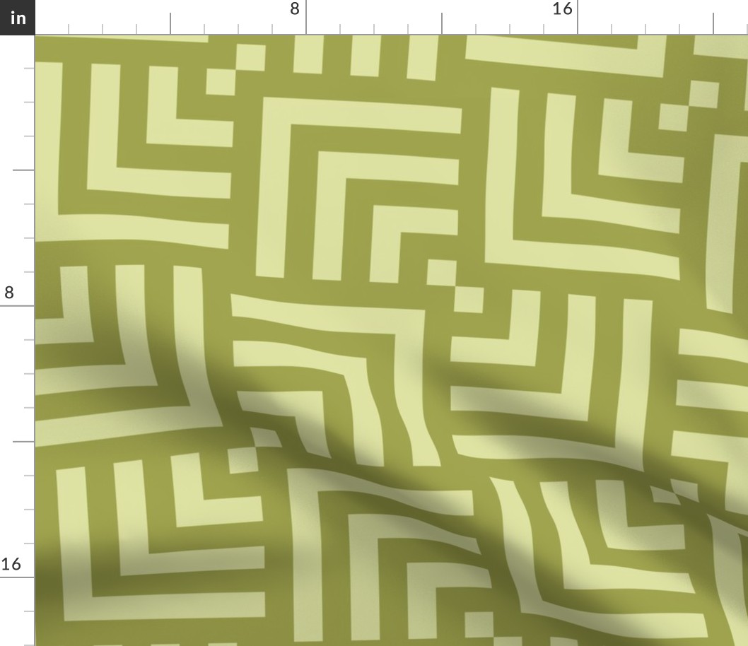 Concentric Overlapping Squares 2 in Greenish Yellows