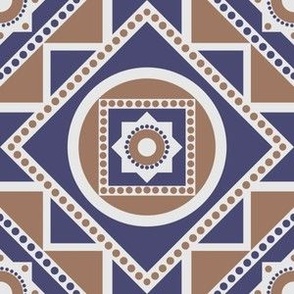 Bold Geometric Mandala - Purple and Brown