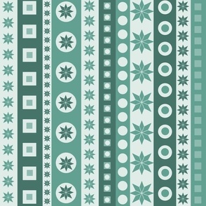 Geometric Ribbons - Green