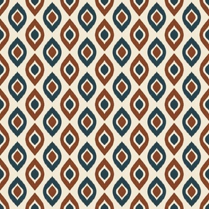 Eyedrop - Brown and Teal 3inch repeat