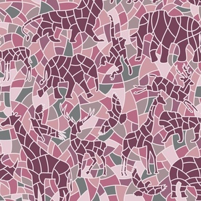 Abstract animals - Shades of Pink