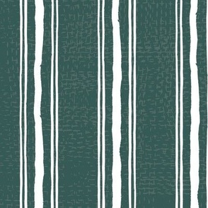 Rough Textural Stripe (Medium) - White on Eucalyptus Leaf Green  (TBS102)