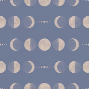 moon phases - big scale - blue