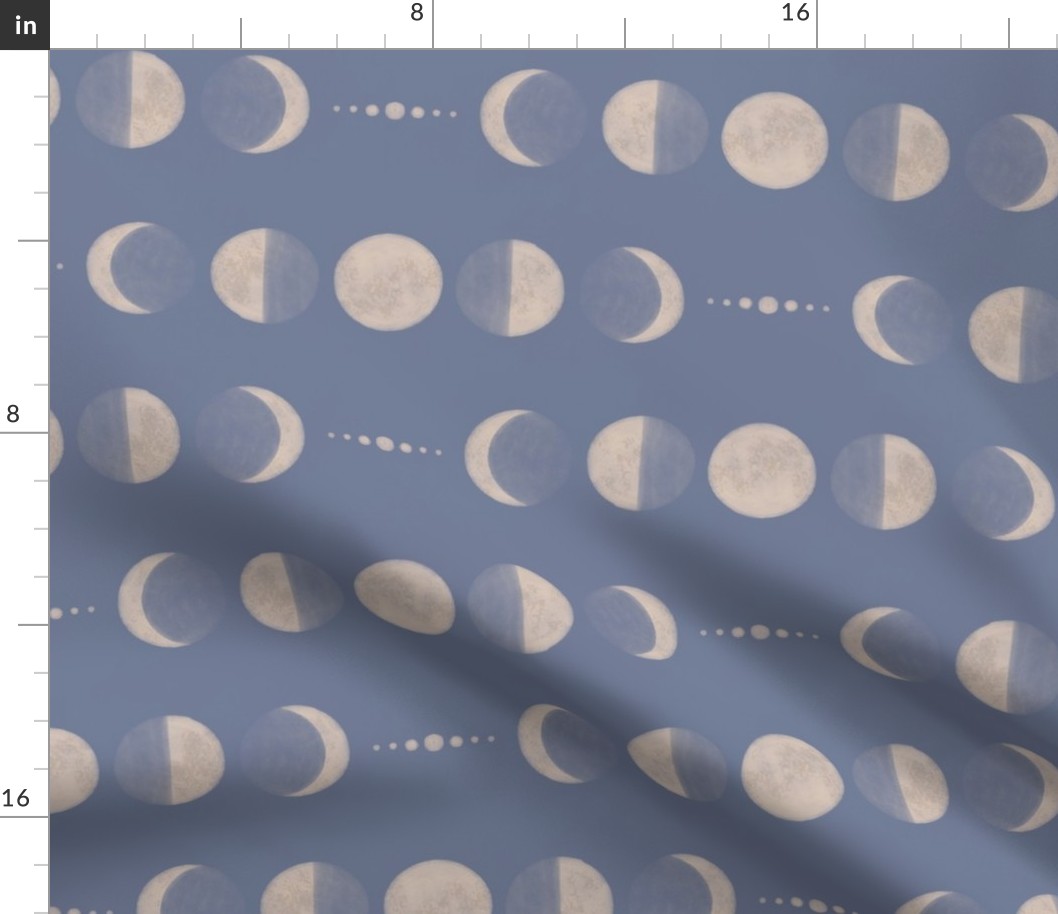 moon phases - big scale - blue