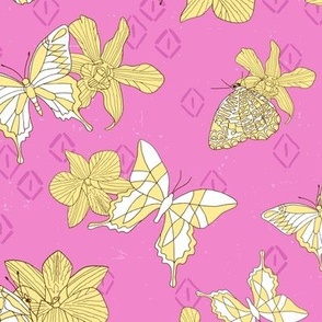 Butterfly Resort - 24.00in x 19.20in perfect for home decor/wallpaper JUMBO