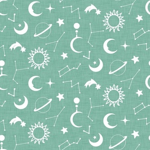 Dream Night Stars Blue - Space Illustration