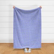 watercolor gingham plaid in violet blue