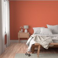 The modernist rainbow - retro boho style minimalist skinny rainbows soft pink on orange LARGE wallpaper