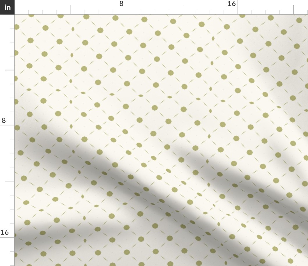 Olive Diamond Dots - Small Scale