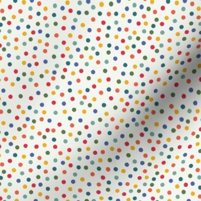 Simple rainbow dots colorful spots multicolor polka dots - 6x6 inch repeat