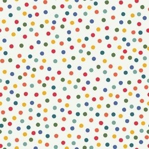 Simple rainbow dots colorful spots multicolor polka dots - 6x6 inch repeat