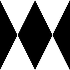 harlequin diamond geometric black and white (large)