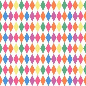 harlequin retro rainbow diamond pattern small || geometric  shapes
