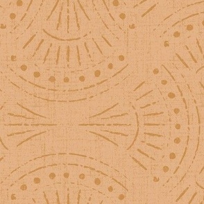 Large | Textured Boho Pattern in Mustard