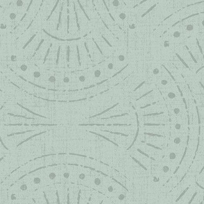 Large | Textured Boho Pattern in Green