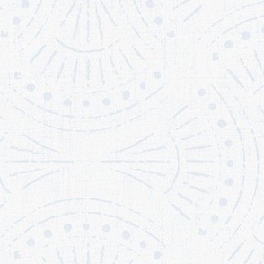 Large | Textured Boho Pattern in Hamptons Blue
