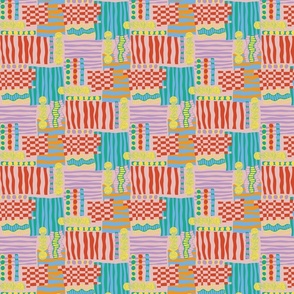 Stripy Dotty Pattern Clash - Small