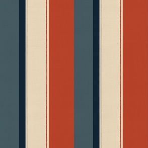 Heritage Nautical Vertical Stripe 6 Texture Print Design