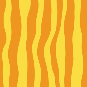Wobbly lines - Large -  yellow orange