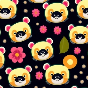 //panda seamless tilable pattern //