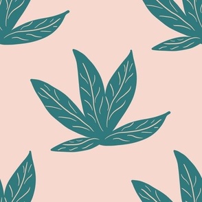 Boho Leaf Pattern – Beige