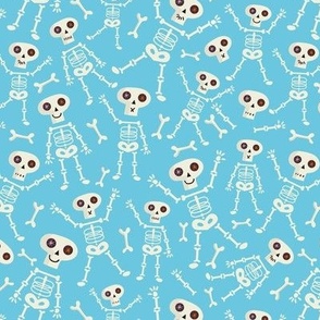 Skeleton Aqua Blue Small Scale